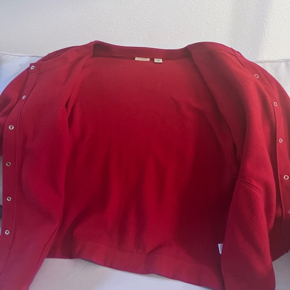 Classic Elements Red Button-Up Cardigan - Size 16-18W - Picture 2 of 11